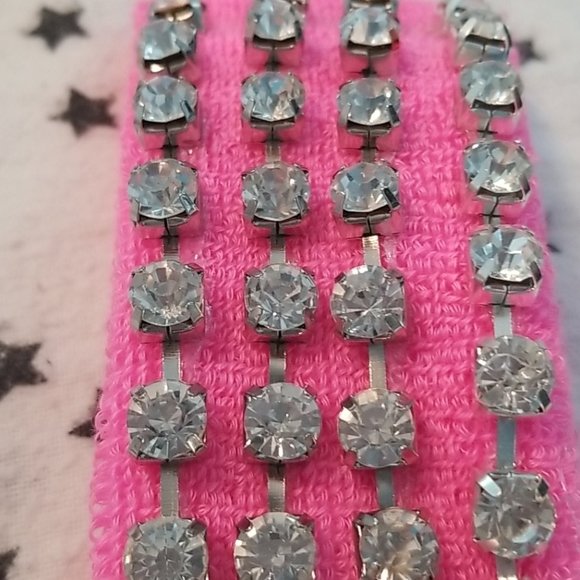 Pink Barbie rhinestone headband main image 4